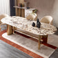 Traditional Luxury Dining Table Marble Oval Dining Table for Home