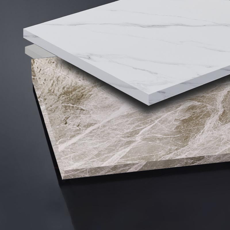 Rectangle Stone Industrial Table Standard Height Dining Table with 4 Legs Clearhalo 'Dining Tables & Seating' 'Dining Tables' 'dining_table' 'furn' 'furn_dining_table' 'Furniture' 'Kitchen & Dining Furniture' 5475867