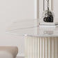 Traditional Luxury Dining Table with White Marble Oval Dining Table for Home
