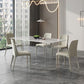 Stone Top Dining Table Modern Rectangle Dining Table with Sled Base