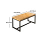 Pine Wood Top Dining Table Industrial Rectangle Table with Trestle Base Clearhalo 'Dining Tables & Seating' 'Dining Tables' 'dining_table' 'furn' 'furn_dining_table' 'Furniture' 'Kitchen & Dining Furniture' 5476018