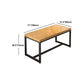 Pine Wood Top Dining Table Industrial Rectangle Table with Trestle Base Clearhalo 'Dining Tables & Seating' 'Dining Tables' 'dining_table' 'furn' 'furn_dining_table' 'Furniture' 'Kitchen & Dining Furniture' 5476021