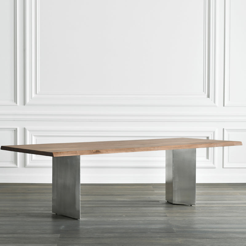 Rectangle Dining Room Table Industrial Kitchen Desk with Double Pedestal Without Chairs Clearhalo 'Dining Tables & Seating' 'Dining Tables' 'dining_table' 'furn' 'furn_dining_table' 'Furniture' 'Kitchen & Dining Furniture' 5476023