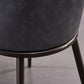 Contemporary Faux Leather Dining Chair Armless Metal Side Chair for Home Use