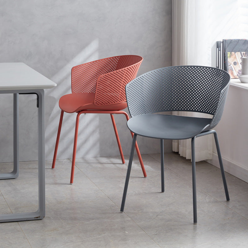 Modern Plastic Chair Parsons Chair in Matte Finish for Indoor