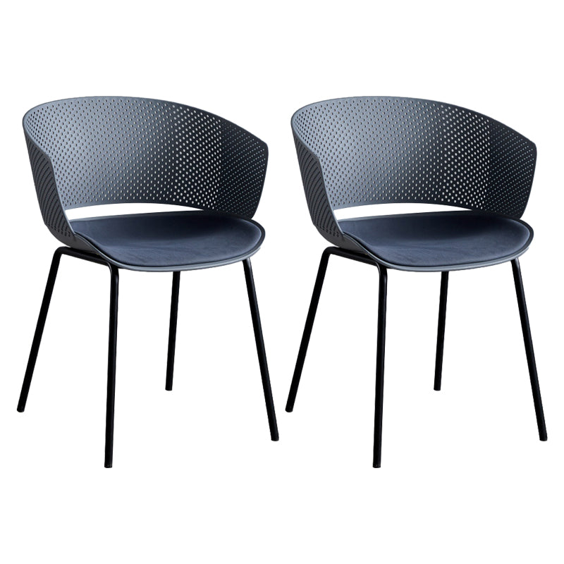 Modern Plastic Chair Parsons Chair in Matte Finish for Indoor