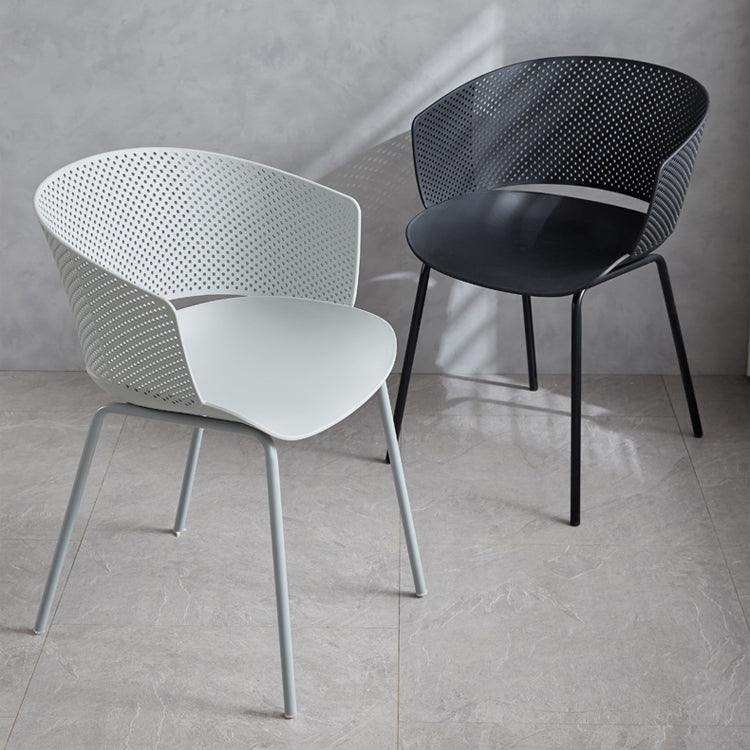 Modern Plastic Chair Parsons Chair in Matte Finish for Indoor