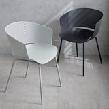 Modern Plastic Chair Parsons Chair in Matte Finish for Indoor