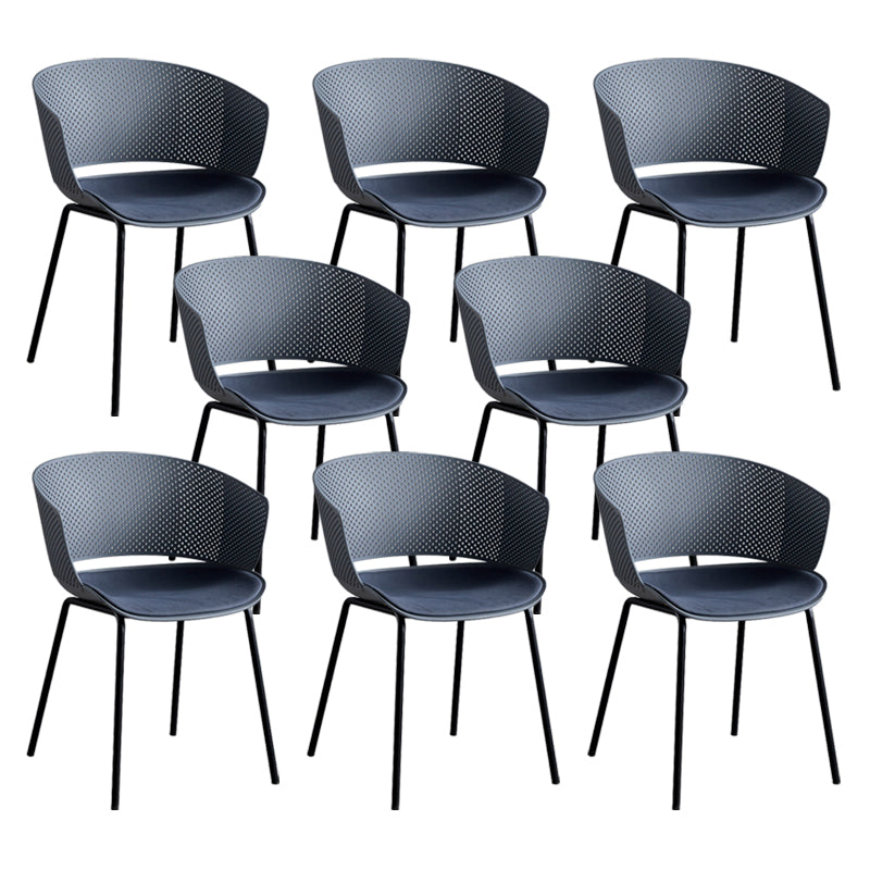 Modern Plastic Chair Parsons Chair in Matte Finish for Indoor
