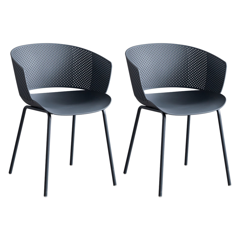 Modern Plastic Chair Parsons Chair in Matte Finish for Indoor