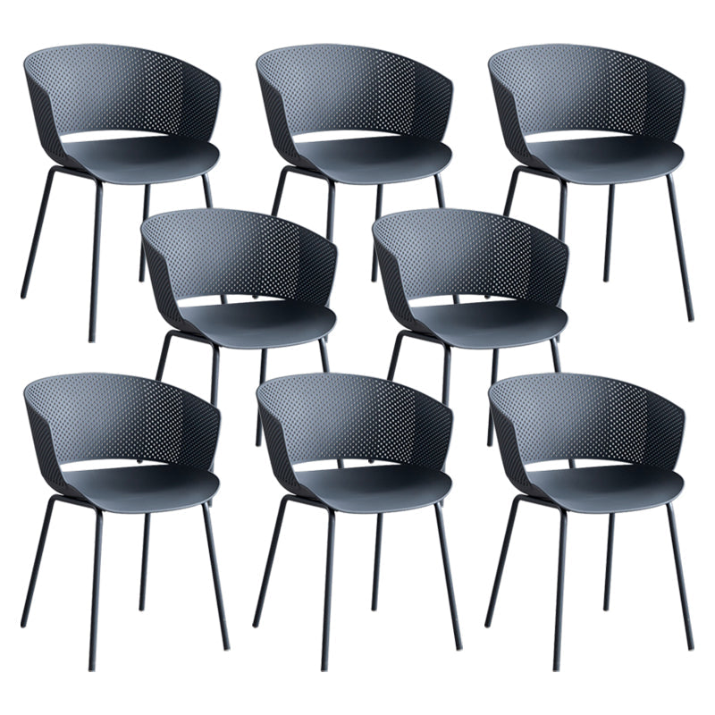 Modern Plastic Chair Parsons Chair in Matte Finish for Indoor
