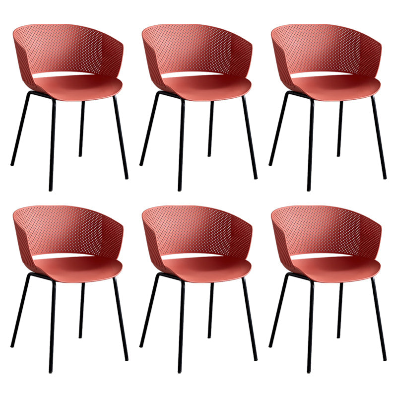 Modern Plastic Chair Parsons Chair in Matte Finish for Indoor