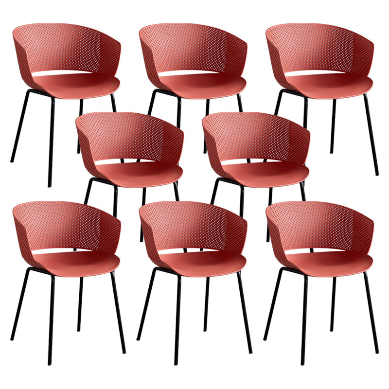 Modern Plastic Chair Parsons Chair in Matte Finish for Indoor