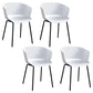 Modern Plastic Chair Parsons Chair in Matte Finish for Indoor