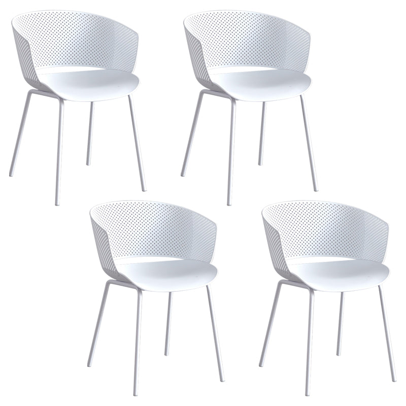 Modern Plastic Chair Parsons Chair in Matte Finish for Indoor