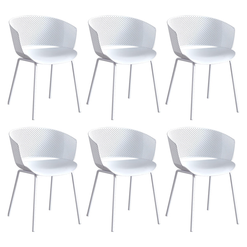 Modern Plastic Chair Parsons Chair in Matte Finish for Indoor