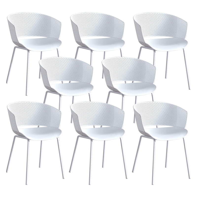 Modern Plastic Chair Parsons Chair in Matte Finish for Indoor