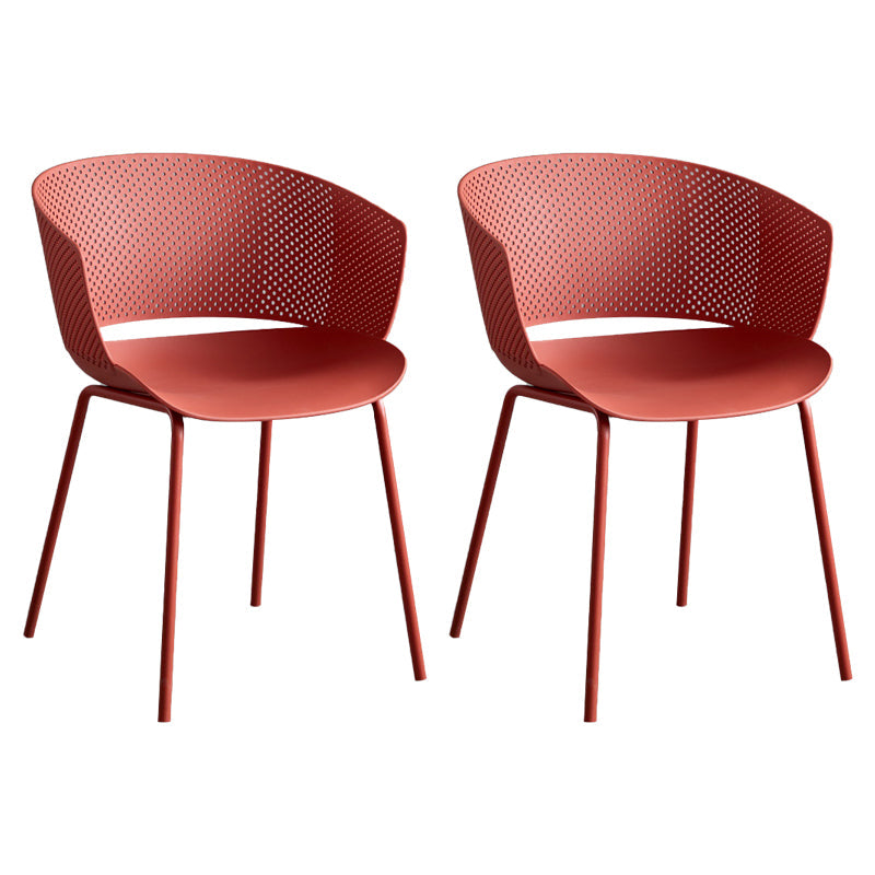 Modern Plastic Chair Parsons Chair in Matte Finish for Indoor