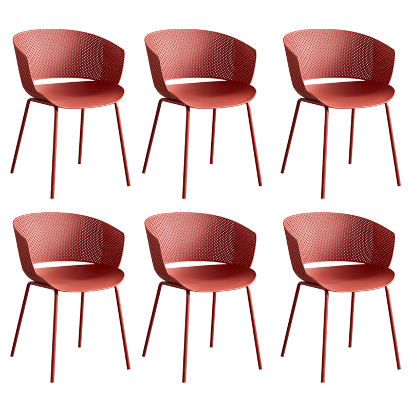 Modern Plastic Chair Parsons Chair in Matte Finish for Indoor