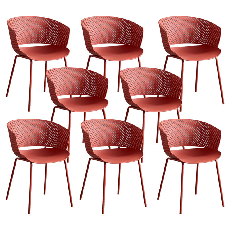 Modern Plastic Chair Parsons Chair in Matte Finish for Indoor