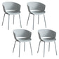 Modern Plastic Chair Parsons Chair in Matte Finish for Indoor