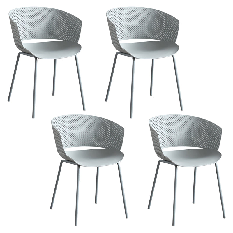 Modern Plastic Chair Parsons Chair in Matte Finish for Indoor