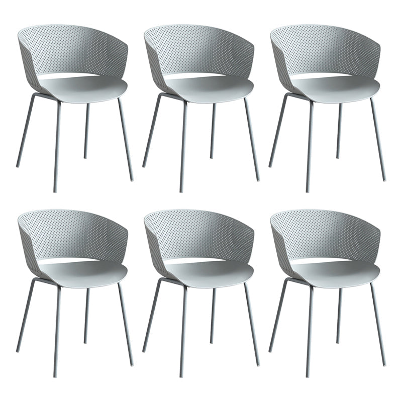 Modern Plastic Chair Parsons Chair in Matte Finish for Indoor