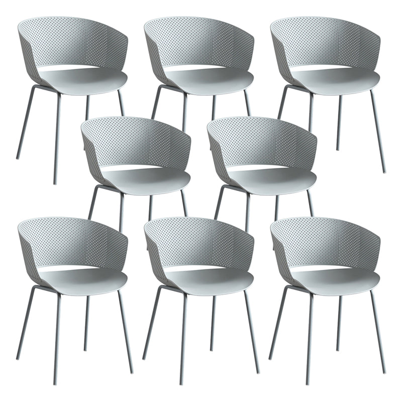 Modern Plastic Chair Parsons Chair in Matte Finish for Indoor