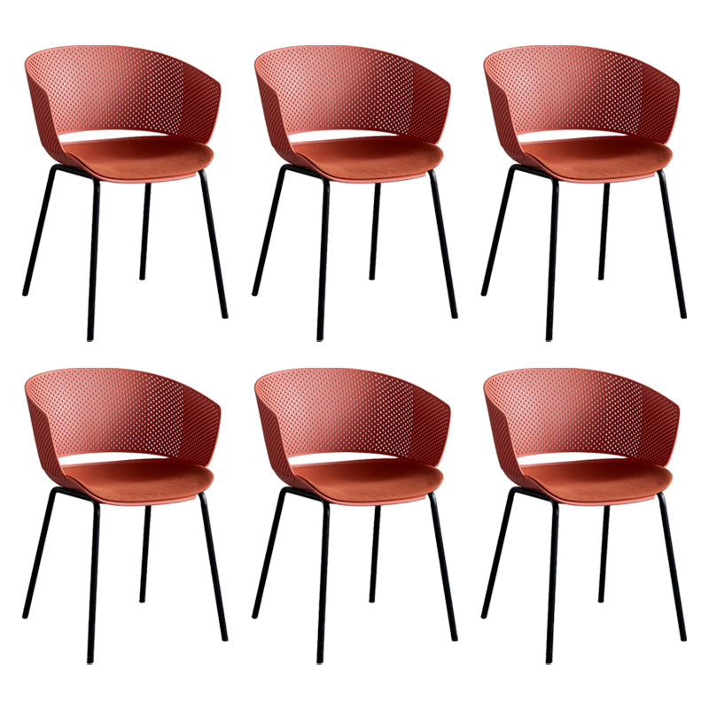 Modern Plastic Chair Parsons Chair in Matte Finish for Indoor