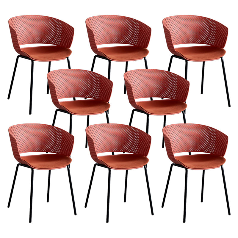 Modern Plastic Chair Parsons Chair in Matte Finish for Indoor
