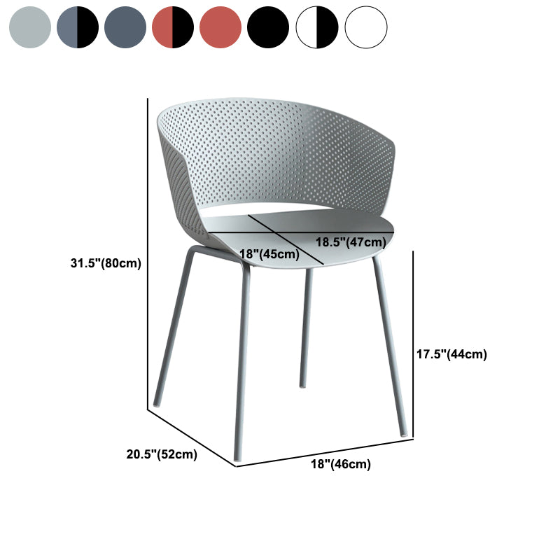 Modern Plastic Chair Parsons Chair in Matte Finish for Indoor