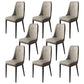 Glam Faux Leather Dining Chair Parsons Chair in Matte Finish for Brasserie Grey 8 Piece Set Clearhalo 'Dining Chairs' 'Dining Tables & Seating' 'dining_chair' 'furn' 'furn_dining_chair' 'Furniture' 'Kitchen & Dining Furniture' 5476195