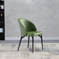 Modern Style Faux Leather Dining Chair Armless Metal Side Chair for Home Use