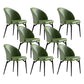 Modern Style Faux Leather Dining Chair Armless Metal Side Chair for Home Use