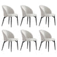 Modern Style Faux Leather Dining Chair Armless Metal Side Chair for Home Use