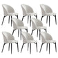 Modern Style Faux Leather Dining Chair Armless Metal Side Chair for Home Use