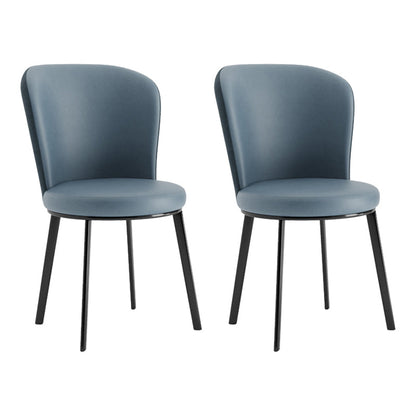 Sedia da pranzo in pelle finta contemporanea sedia parsons in finitura opaca per brasserie