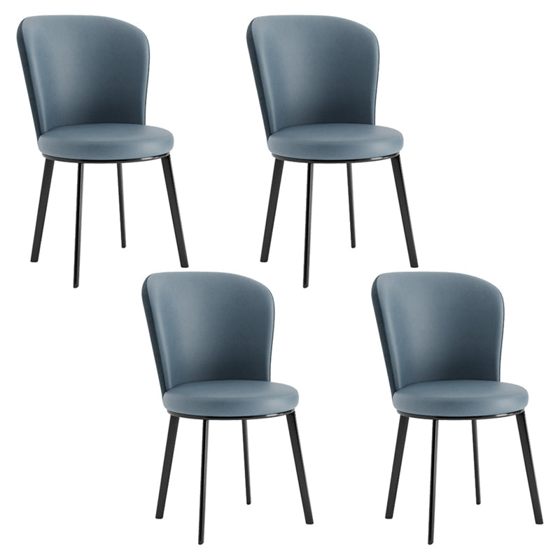 Sedia da pranzo in pelle finta contemporanea sedia parsons in finitura opaca per brasserie