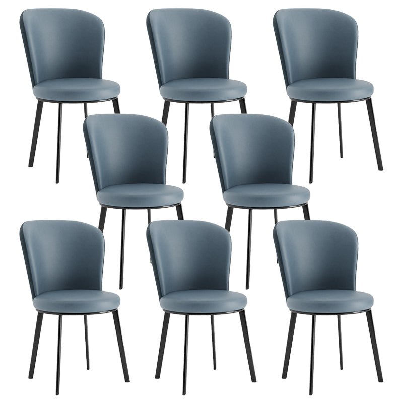 Sedia da pranzo in pelle finta contemporanea sedia parsons in finitura opaca per brasserie