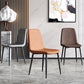 Modern Style Metal Dining Chair Armless PU Leather Side Chair for Home Use