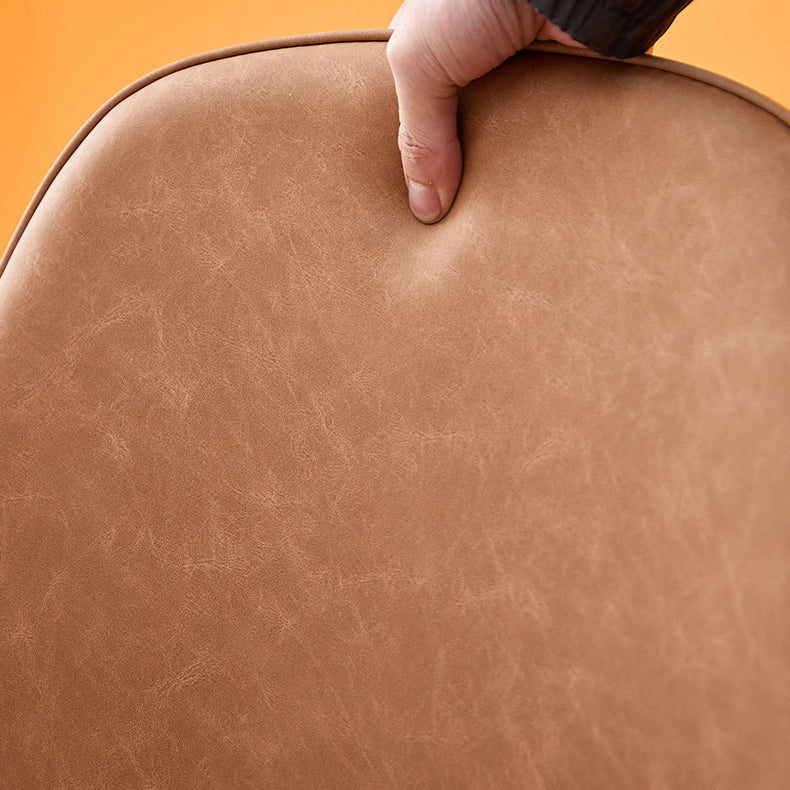 Modern Style Metal Dining Chair Armless PU Leather Side Chair for Home Use