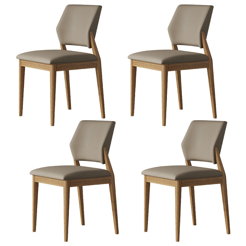 屋内のマット仕上げの現代的なフェイクレザーオープンバックダイニングサイド家具