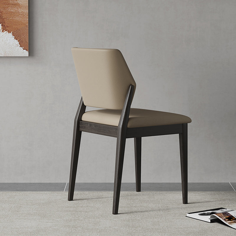 屋内のマット仕上げの現代的なフェイクレザーオープンバックダイニングサイド家具