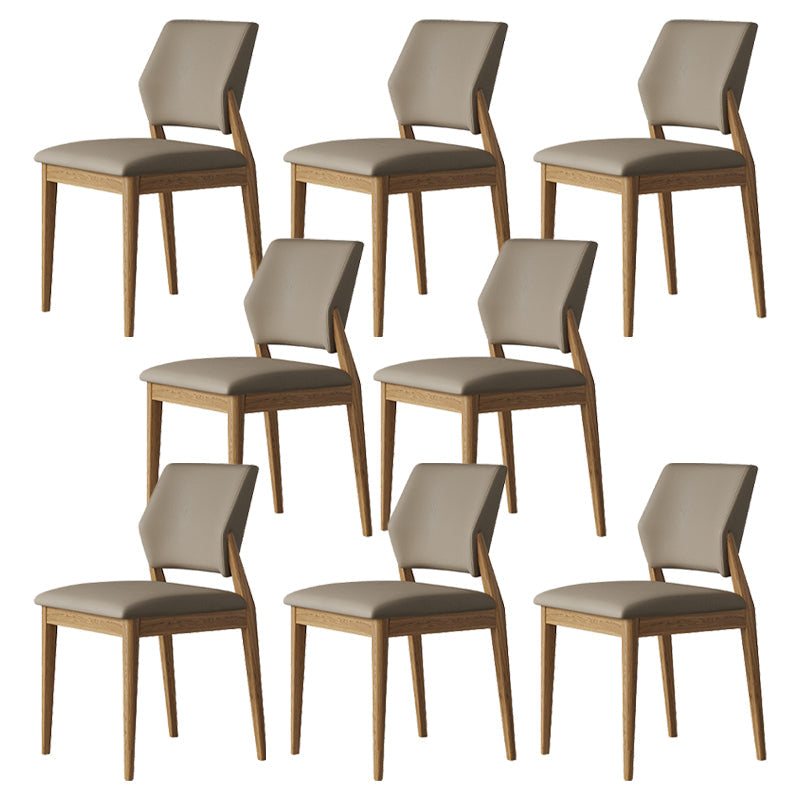 屋内のマット仕上げの現代的なフェイクレザーオープンバックダイニングサイド家具