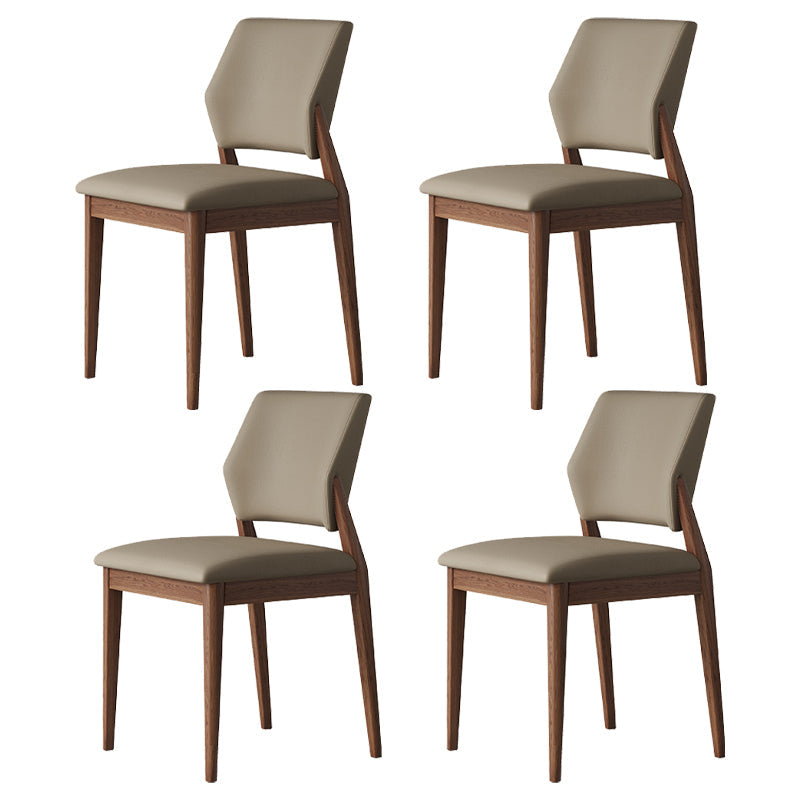 屋内のマット仕上げの現代的なフェイクレザーオープンバックダイニングサイド家具