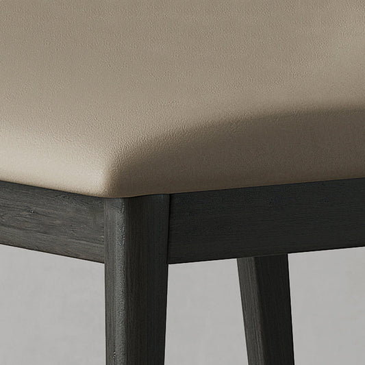 Contemporary Faux Leather Open Back Dining Side Furniture in Matte Finish for Indoor