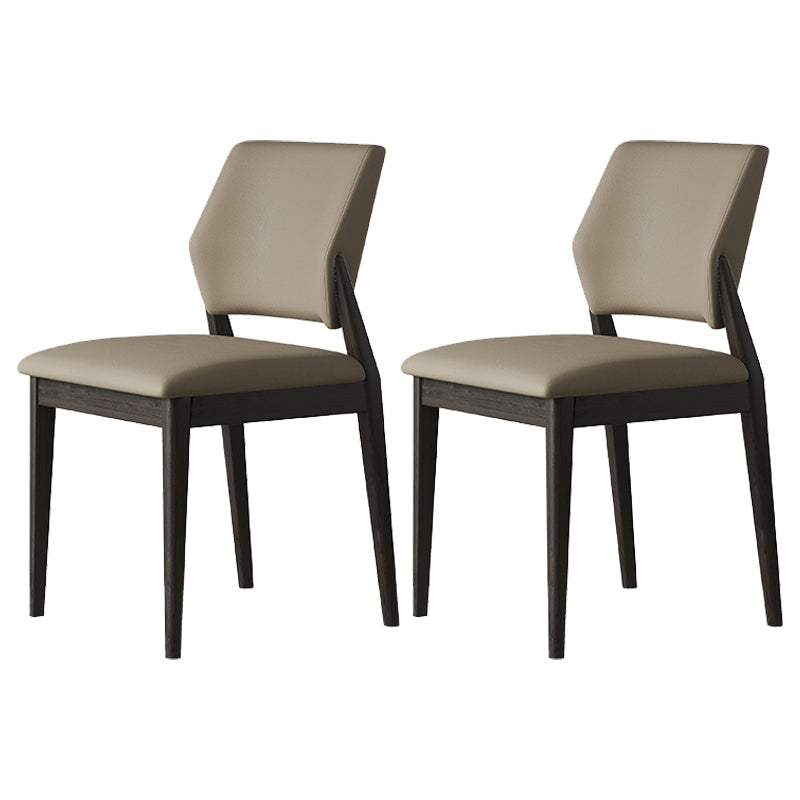 屋内のマット仕上げの現代的なフェイクレザーオープンバックダイニングサイド家具