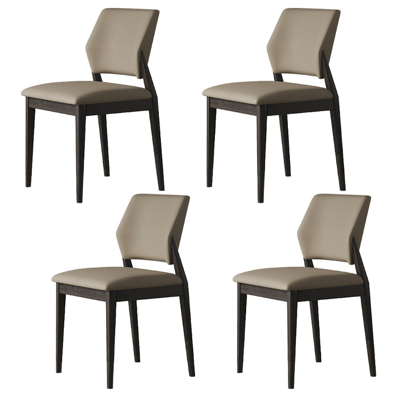 屋内のマット仕上げの現代的なフェイクレザーオープンバックダイニングサイド家具