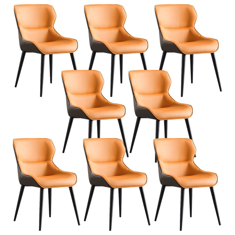 Modern Faux Leather Dining Side Chairs Wingback Side Arm Chair for Restaurant Use