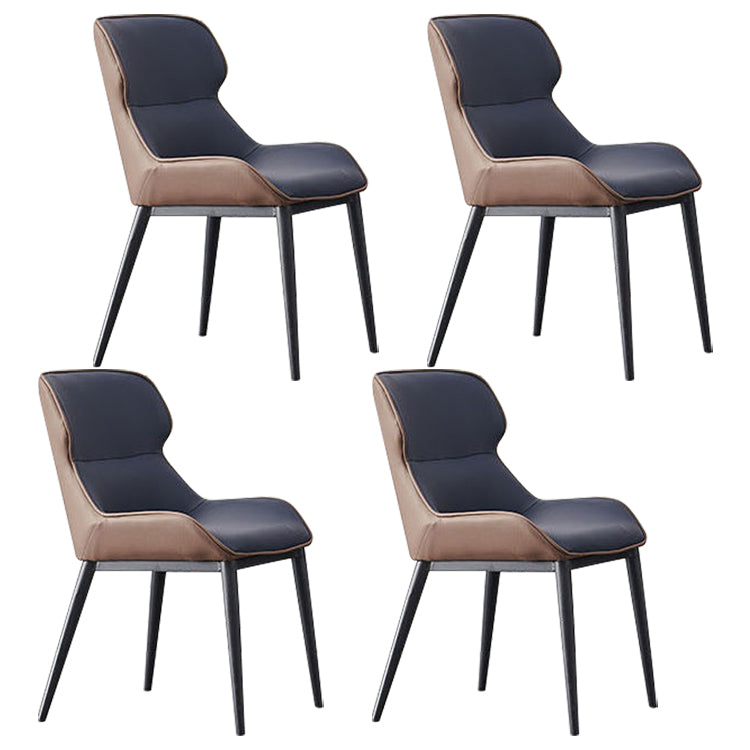 Modern Faux Leather Dining Side Chairs Wingback Side Arm Chair for Restaurant Use